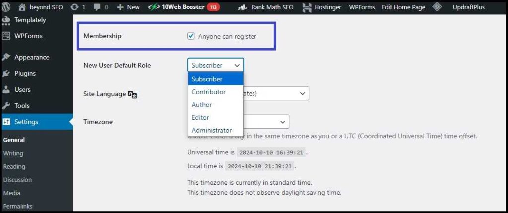 Steps to Enable Registration